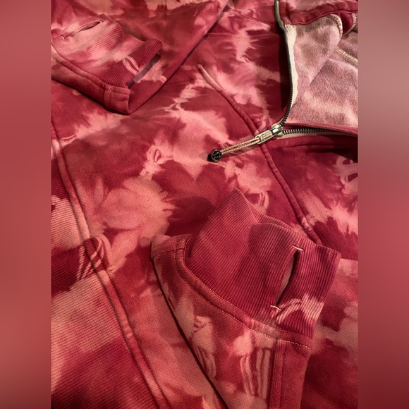 ✨ONE OF A KIND✨ Lululemon Ripened Raspberry Tie Dye Oversized Half-Zip Scuba M/L - Picture 9 of 14